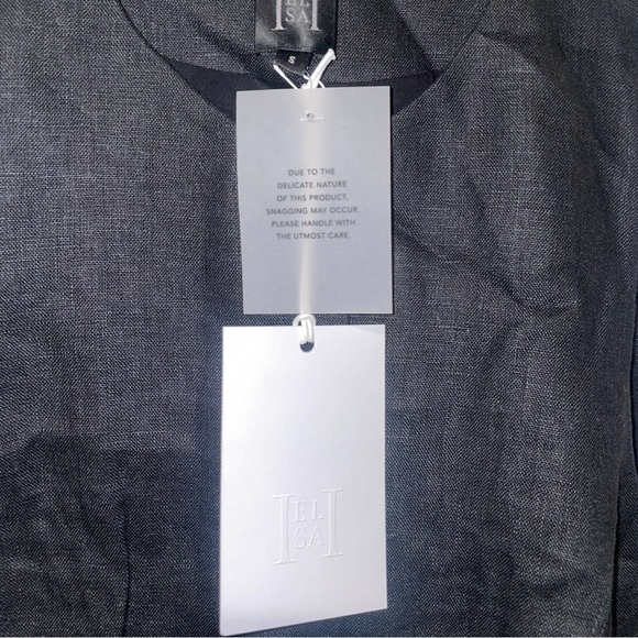 New! Helsa Linen Button Tunic Vest in Black 🖤 Small NWT! - Picture 15 of 15